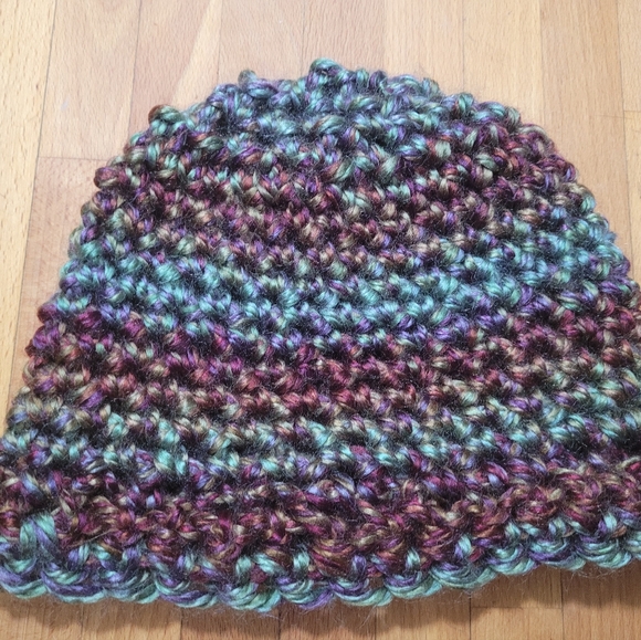 Reversible Striped Handmade Winter Hat OS - Picture 5 of 7